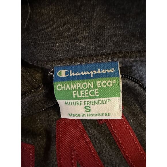 CHAMPION Eco Fleece Pullover "Calvin College" 1/4 Zip Women’s Small Gray/Red - Picture 6 of 8